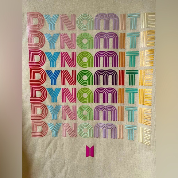 BTS Merch Dynamite Hoodie Yellow, Sz: L - Picture 3 of 6